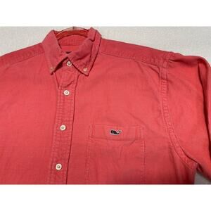 Vineyard Vines Mens Medium Tucker Pink Corduroy Button Down Long Sleeve